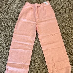 Zara Blush Pink Linen Trousers